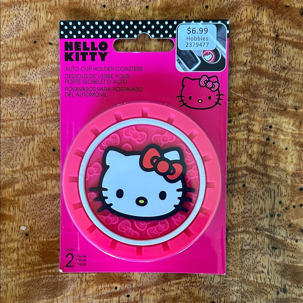 HELLO KITTY Set of 2 Car Coasters